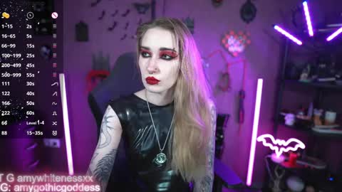 Snapshot of amywhitenessxx chatting on 05/24/26, 11:15 Amy switch Goddess divine Mistress online show from 05/24/26, 11:15