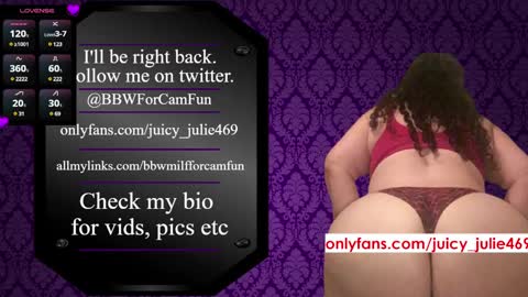 Snapshot of bbwmilfforcamfun chatting on 02/25/25, 02:54 Julie online show from 02/25/25, 02:54