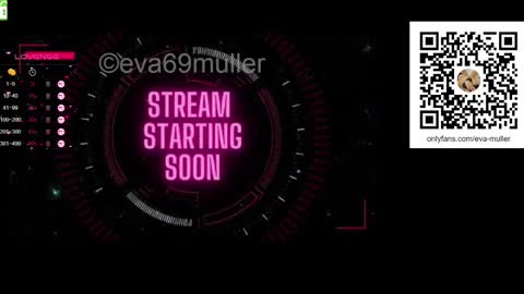Snapshot of eva69muller chatting on 02/18/25, 07:09 Eva  next show  8pm CEST AMST online show from 02/18/25, 07:09