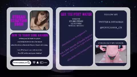 Snapshot of foxy_gamer chatting on 06/13/26, 01:25 Lex Vive foxygamer cb online show from 06/13/26, 01:25