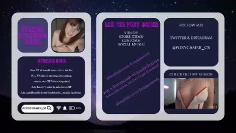 Snapshot of foxy_gamer chatting on 07/11/26, 12:57 Lex Vive foxygamer cb online show from 07/11/26, 12:57