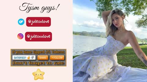 Snapshot of julesxdann chatting on 10/02/25, 03:24 Jules and Dann  Dont forget to give us thumps up online show from 10/02/25, 03:24