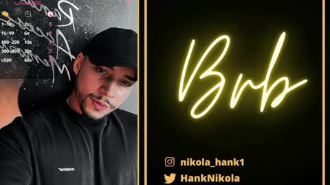 Snapshot of nikolahank1 chatting on 05/14/26, 07:04 Nikola Hank online show from 05/14/26, 07:04