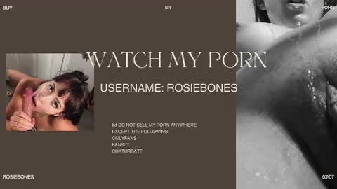 Rosie Bones online show from 07/21/26, 05:59