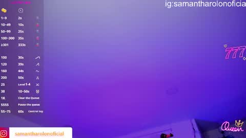 Snapshot of samantha_rolon chatting on 06/20/26, 02:36 Samatha online show from 06/20/26, 02:36