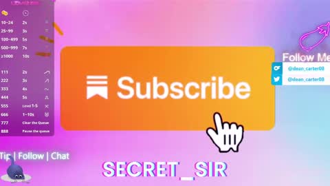 Snapshot of secret_sir chatting on 05/01/26, 11:09 Dean Carter online show from 05/01/26, 11:09