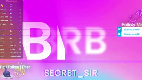 Snapshot of secret_sir chatting on 06/03/26, 11:21 Dean Carter online show from 06/03/26, 11:21