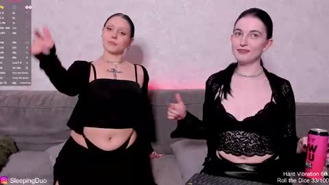 Snapshot of sleepingduo chatting on 05/08/26, 04:23 Hi We are Iva and Angela Nice to meet u 3 online show from 05/08/26, 04:23
