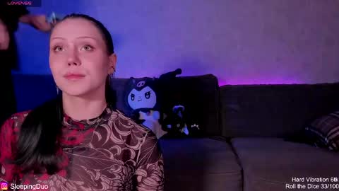 Snapshot of sleepingduo chatting on 05/31/26, 05:53 Hi We are Iva and Angela Nice to meet u 3 online show from 05/31/26, 05:53
