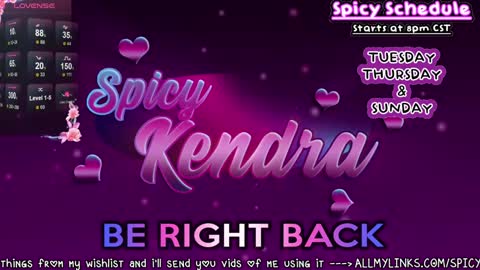 Snapshot of spicykendra chatting on 01/24/25, 06:14 Kendra online show from 01/24/25, 06:14