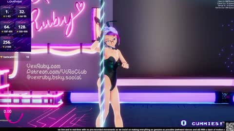 Snapshot of vexruby chatting on 01/31/25, 01:43 Vex Ruby online show from 01/31/25, 01:43