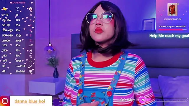 blue koi online show from 01/19/25, 01:00