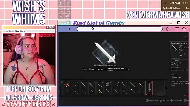 Snapshot of nevermakeawish chatting on 05/15/26, 05:14 nevermakeawish online show from 05/15/26, 05:14
