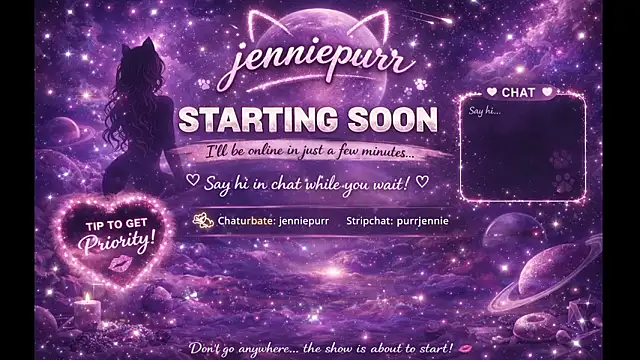 purrjennie online show from 03/30/26, 06:25