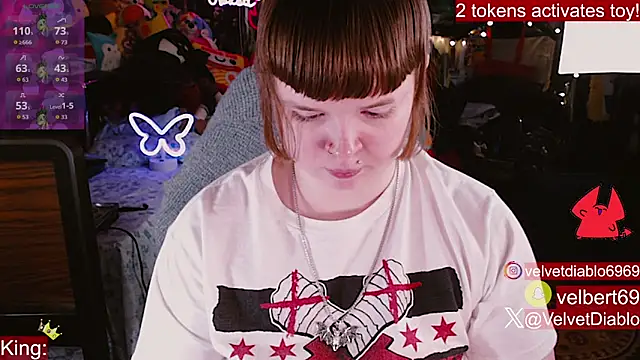 Snapshot of VelvetDiablo chatting on 05/26/26, 11:23 VelvetDiablo online show from 05/26/26, 11:23