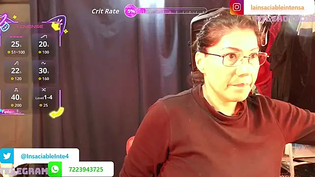 Snapshot of LaInsaciableIntensa chatting on 05/17/26, 12:08 LaInsaciableIntensa online show from 05/17/26, 12:08