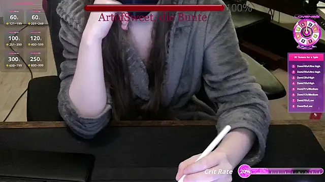Snapshot of ArtofSweet chatting on 07/23/26, 07:45 ArtofSweet online show from 07/23/26, 07:45