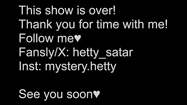 Hetty satar online show from 01/30/25, 01:44